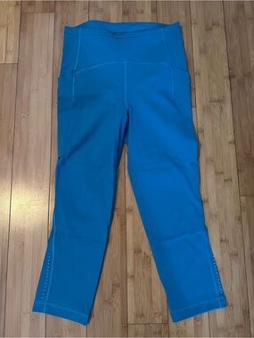 Bright Blue Swift Speed High Rise Lululemon Leggings